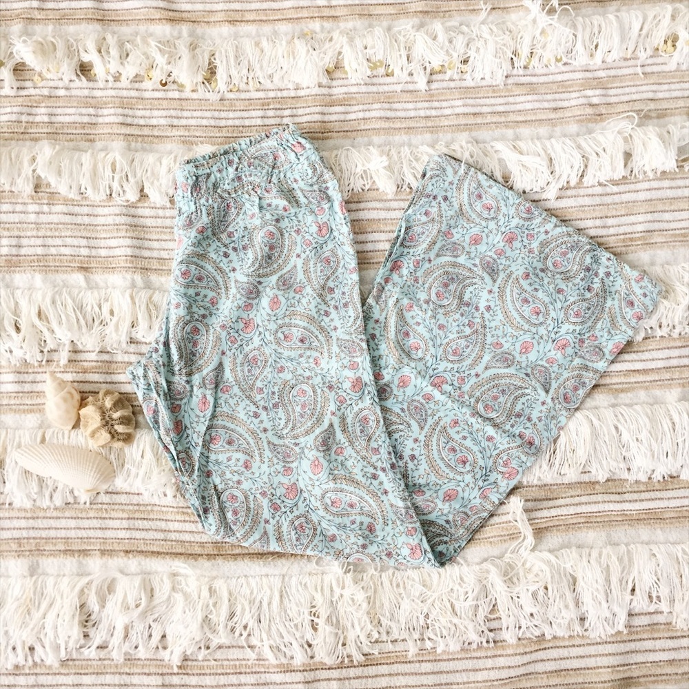 Mossimo Blue Paisley Boho Bells Size XS